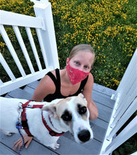 Load image into Gallery viewer, Fuchsia Pink Sequined Breathable Cotton Face Mask