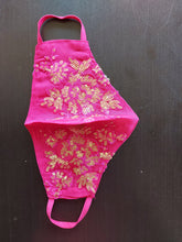 Load image into Gallery viewer, Fuchsia Pink Sequined Breathable Cotton Face Mask