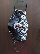 Load image into Gallery viewer, Black & White Fringe Design Cotton Face Mask