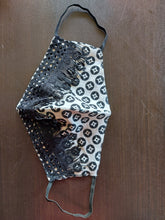 Load image into Gallery viewer, Black & White Fringe Design Cotton Face Mask