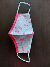 Load image into Gallery viewer, Kids Pink Pineapple Print Cotton Face Mask