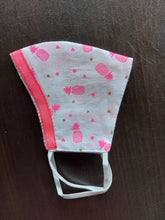 Load image into Gallery viewer, Kids Pink Pineapple Print Cotton Face Mask