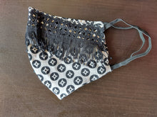 Load image into Gallery viewer, Black & White Fringe Design Cotton Face Mask