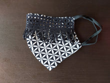 Load image into Gallery viewer, Black & White Fringe Design Cotton Face Mask