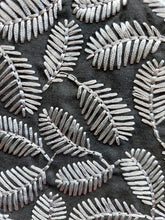 Load image into Gallery viewer, Embroidered Leaves Black and Grey Cotton Face Mask