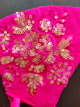 Load image into Gallery viewer, Fuchsia Pink Sequined Breathable Cotton Face Mask