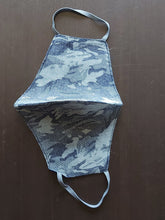 Load image into Gallery viewer, Grey Camouflage Design Breathable Cotton Face Mask