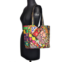 Load image into Gallery viewer, The Kali Shoulder bag - Black Embroidered