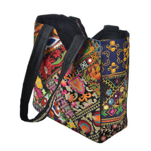 Load image into Gallery viewer, The Kali Shoulder bag - Black Embroidered
