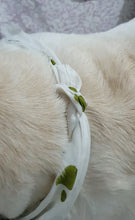 Load image into Gallery viewer, White Handmade Block Printed Dog Bandana | 20% goes to stray dogs in India