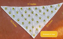 Load image into Gallery viewer, White Handmade Block Printed Dog Bandana | 20% goes to stray dogs in India