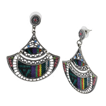 Load image into Gallery viewer, Bohemian Beaded Multicolor Woven Fabric Earrings