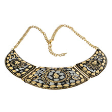 Load image into Gallery viewer, Artisan India White Mosaic Statement Necklace
