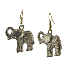 Load image into Gallery viewer, Golden Elephant Dangle Boho Earrings