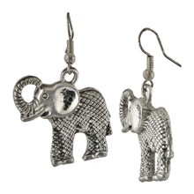 Load image into Gallery viewer, Silvery Elephant Dangle Boho Earrings