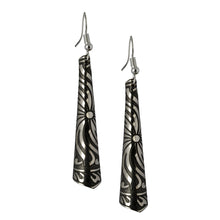 Load image into Gallery viewer, Silver Engraved Boho Dangle Earrings