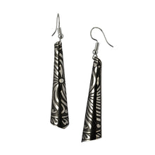 Load image into Gallery viewer, Silver Engraved Boho Dangle Earrings