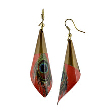 Load image into Gallery viewer, Boho Dangle Peacock Feather Dangle Earrings