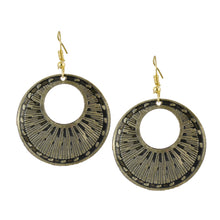Load image into Gallery viewer, Circular Minimalist Metal Hoop Earrings