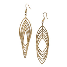Load image into Gallery viewer, Bohemian Golden Oval Hoop Earrings