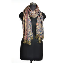 Load image into Gallery viewer, Elephant & Camel Print Maroon/Blue Ultrasoft Shawl Scarf