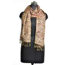 Load image into Gallery viewer, Elephant & Camel Print Maroon/Cream Ultrasoft Shawl Scarf