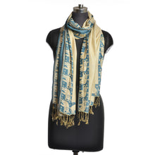 Load image into Gallery viewer, Elephant Print Blue Scarf Ultrasoft Shawl Wrap Scarf