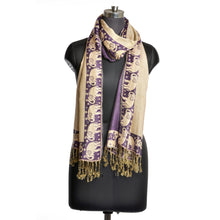 Load image into Gallery viewer, Dark Purple Indian Elephant Scarf