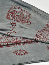 Load image into Gallery viewer, Varanasi Om Block Print Light Blue Scarf