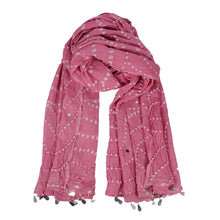 Load image into Gallery viewer, Bandhani Pink Scarf For Women