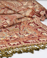 Load image into Gallery viewer, Elephant & Camel Print Maroon/Cream Ultrasoft Shawl Scarf