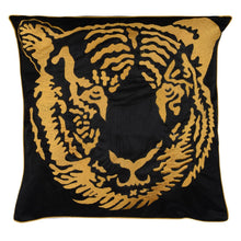 Load image into Gallery viewer, Embroidered Tiger Throw Pillow Cover 16x16