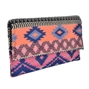 The Mohali Clutch Purse - Pink/Coral