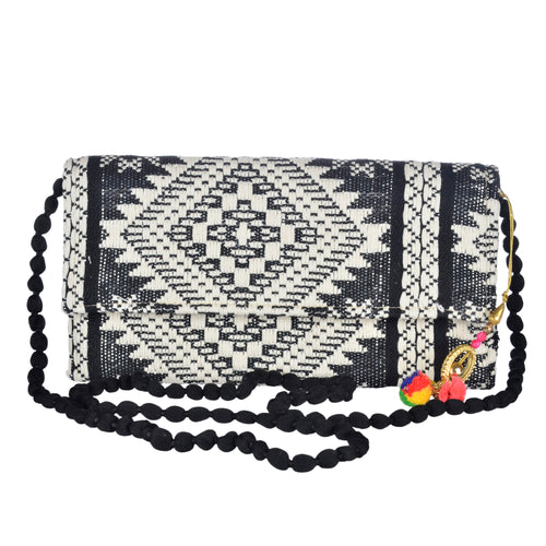 The Mohali Clutch Purse - Black/White