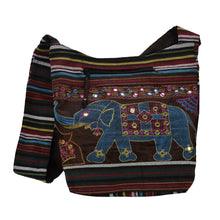 Load image into Gallery viewer, The Boho Style Hathi Messenger Bag - Brown/Blue