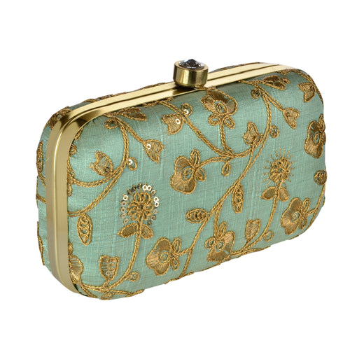 The Rani Clutch Purse - Mint Green