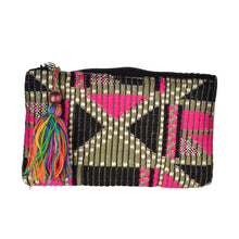 Load image into Gallery viewer, The Bhaloo Clutch Boho Bag - Pink/Black