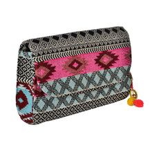 Load image into Gallery viewer, The Sheera Clutch Boho Purse - Blue/Pink