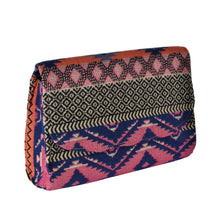 Load image into Gallery viewer, The Sheera clutch boho Purse - Pink/Dark Blue