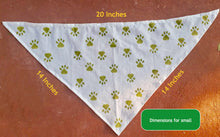 Load image into Gallery viewer, White Handmade Block Printed Dog Bandana | 20% goes to stray dogs in India