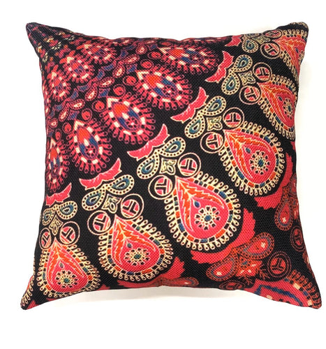 Pink Decorative Rajasthani Mandala Throw Pillow Cover 16x16
