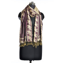 Load image into Gallery viewer, Purple Indian Elephant Scarf