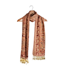 Load image into Gallery viewer, Elephant &amp; Camel Print Maroon/Cream Ultrasoft Shawl Scarf