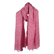 Load image into Gallery viewer, Bandhani Pink Scarf For Women