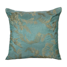 Load image into Gallery viewer, Embroidered Leaves Throw Pillow Cover 16x16