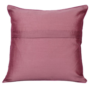 Embroidered Pink Decorative Throw Pillow Cover 16x16