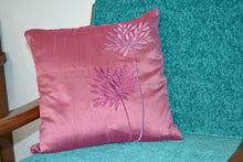 Load image into Gallery viewer, Embroidered Pink Decorative Throw Pillow Cover 16x16